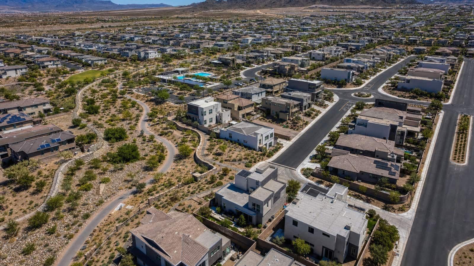 Inspirada master-planned community in south Henderson with parks, trails, and newer single-family homes